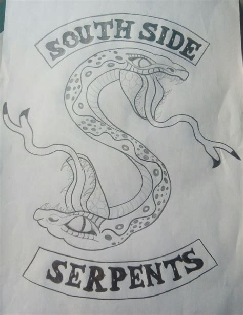 This is a design i created and is not a registered south side serpent trademark. SOUTH SIDE SERPENTS // RIVERDALE 🐍🖤 | Sketches, Drawing ...