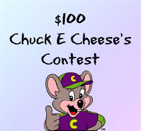 100 Chuck E Cheeses T Card Contest Entertain Kids On A Dime