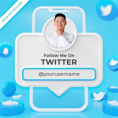 Premium Psd Twitter Profile Banner 3d Render Composition