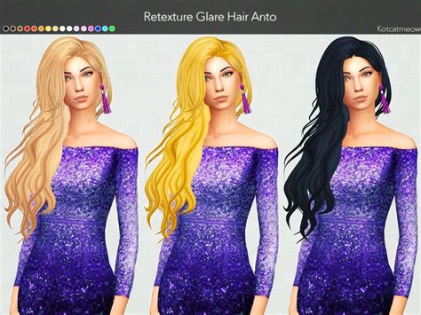 Anto Glare Hair Clayified Sims Hair Hair Womens Hairstyles