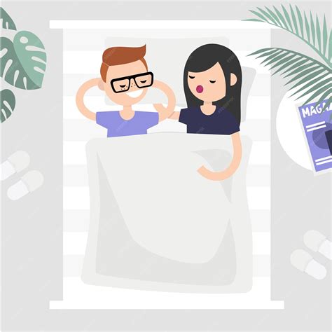 Premium Vector Adult Relationships Two Characters Sleeping Together