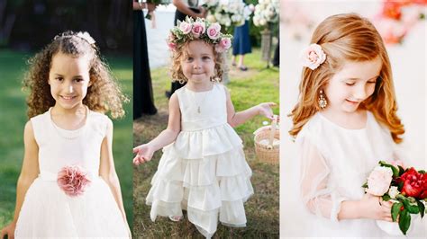 12 Gorgeous Hairstyles For Little Flower Girls Youtube
