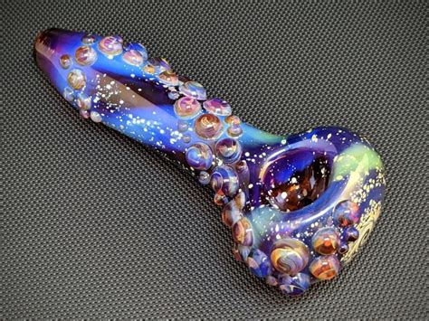 Hand Blown Glass Pipe Galaxy Pipe Spoon Pipe Tobacco Pipe Etsy