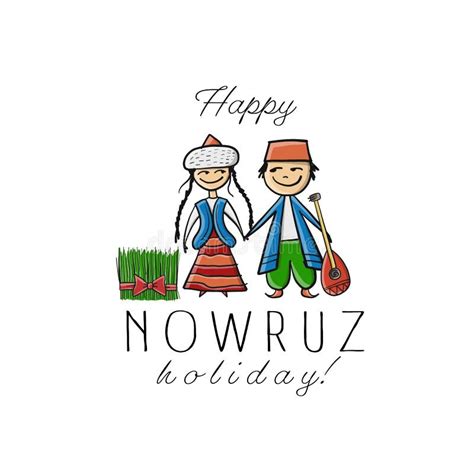 Nowruz Holiday Of Arrival Of Spring Holiday Symbols People Food
