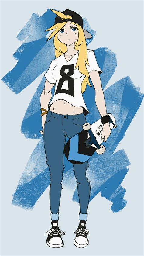 Anime Skater Girl Colored Kesha By Nightmarerises2007 On Deviantart