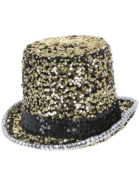Rocky Horror Columbia Style Deluxe Gold Sequin Top Hat Rh