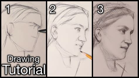 Easy Portrait Drawing Step By Step Drawing Ideas