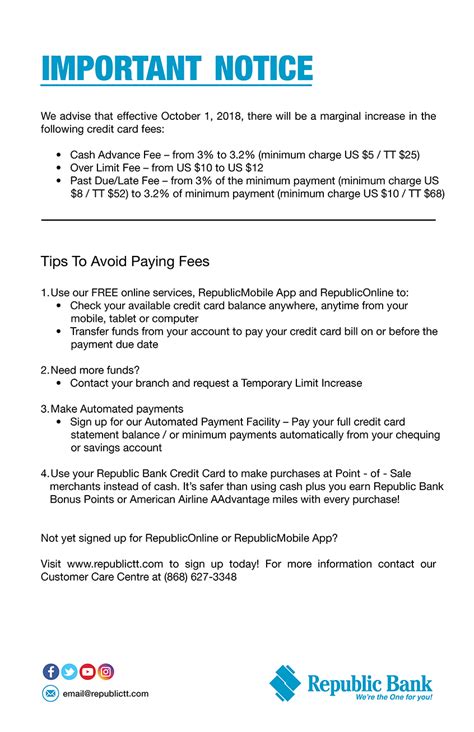 Credit Card Surcharge Notice Template