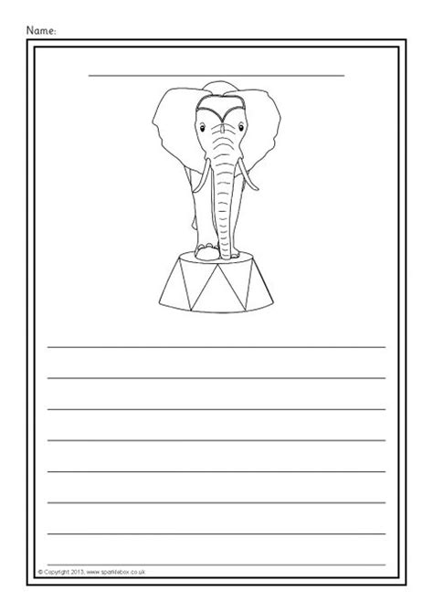 Circus Colour And Write Worksheets Sb9798 Sparklebox