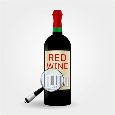 Premium Vector Checking Barcode On Red Wine Bottle