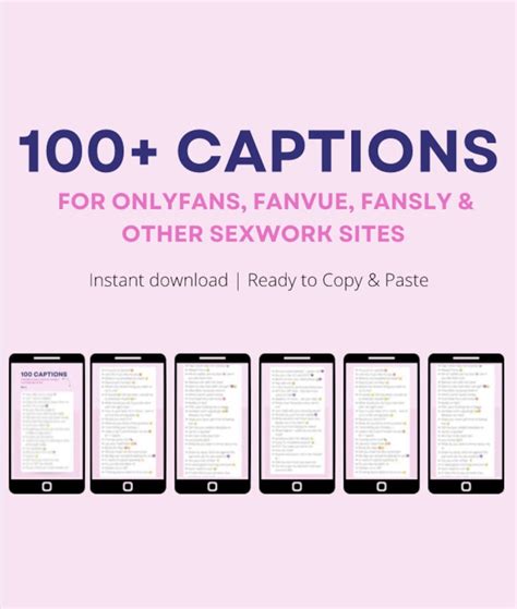 100 Captions For Onlyfans Fansly Fanvue Snapchat Etsy Australia