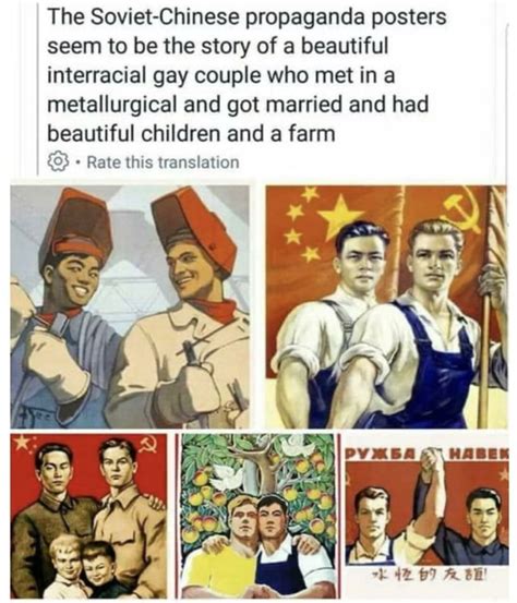 The Soviet Chinese Propaganda Posters Seem To Be The Story Of A