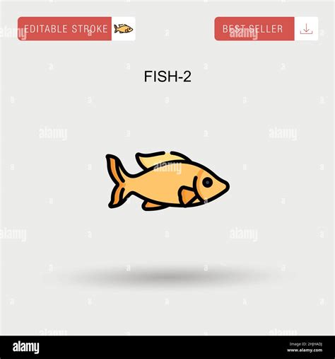 Fish 2 Simple Vector Icon Stock Vector Image And Art Alamy