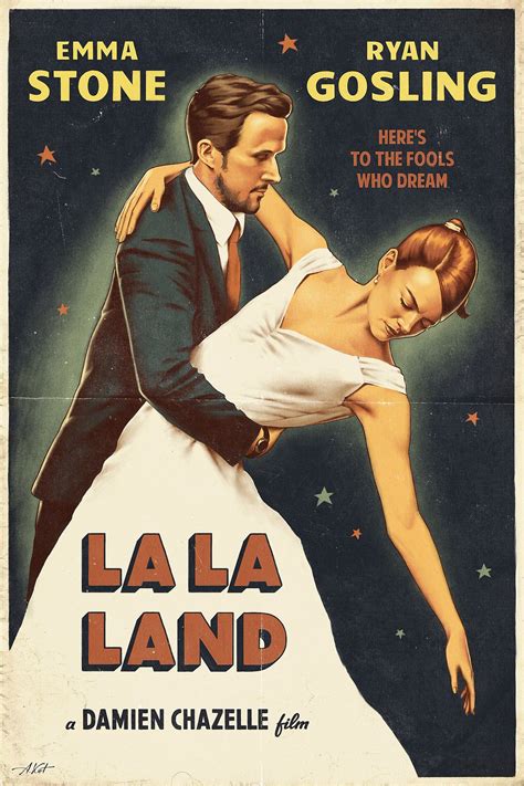 La La Land Vintage Poster By Alexey Kot Lalaland Movie Posters Vintage Musical Movies