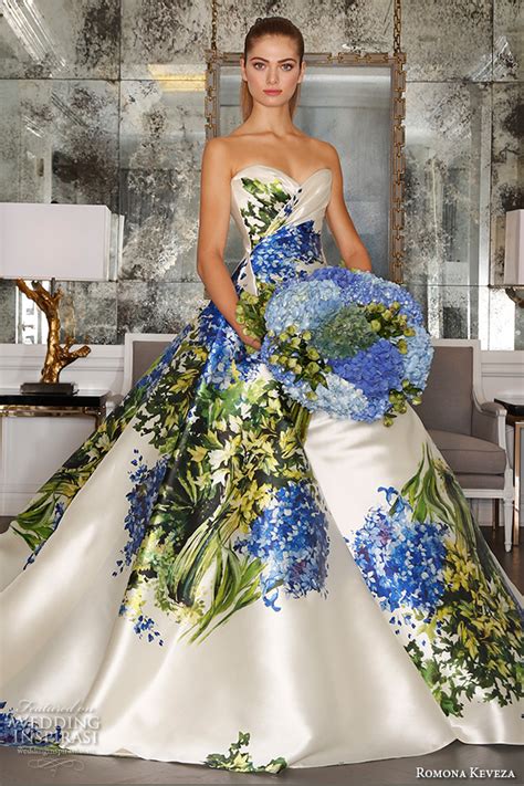 Is it ok to wear floral pattern at fall wedding. Romona Keveza Fall 2016 Luxe Bridal Wedding Dresses ...