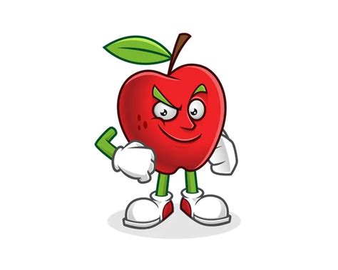 Got An Idea Apple Mascot Vector Of Apple Character Apple Logo Stock
