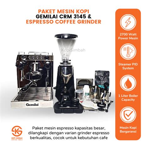 Jual Paket Mesin Kopi Espresso Gemilai Crm Coffee Grinder