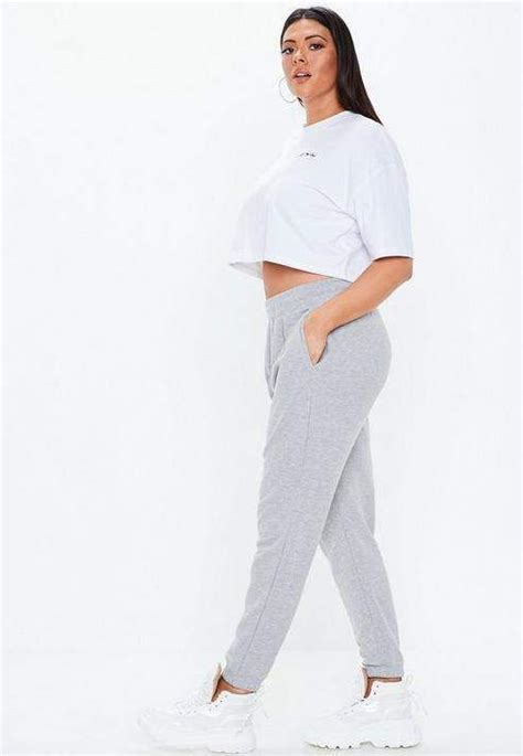 Missguided Plus Size Gray Joggers Clothing For Tall Women Plus Size