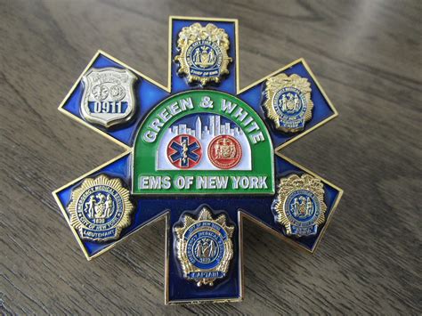 Stunning New York City First Responders NYC EMS FDNY EMT Challenge Coin