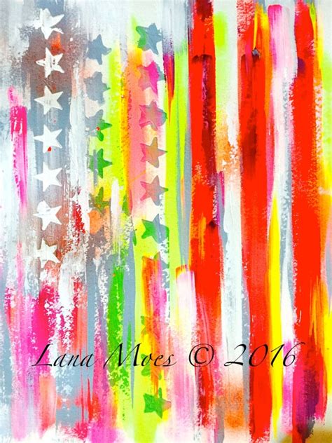 American Flag Abstract Painting Abstract By Lanasfineart On Etsy