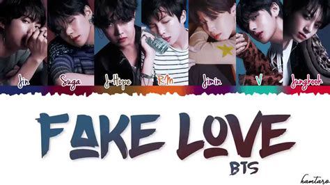 Bts 방탄소년단 Fake Love Lyrics Easy Lyrics Youtube