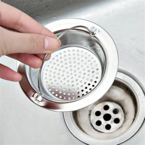 1pc Stainless Steel Kitchen Sink Strainer Sewer Bathroom Shower Hair
