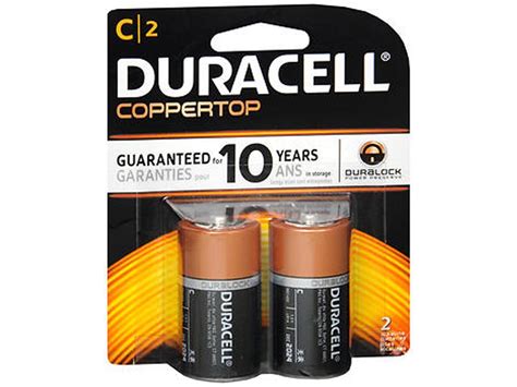 Duracell Coppertop 15v Size C Alkaline Battery 2 Pack