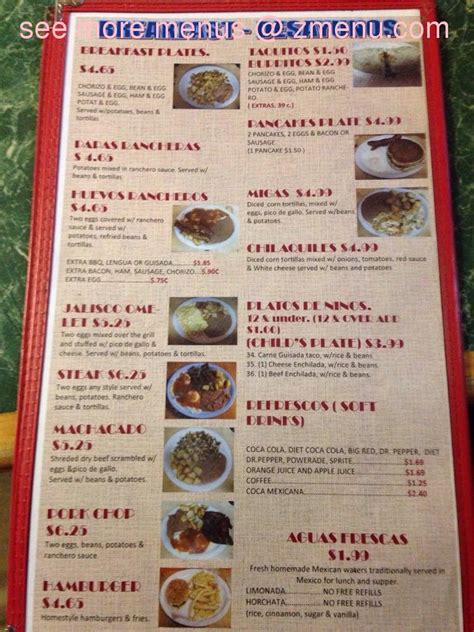 Online Menu Of Taqueria Guadalajara Restaurant Levelland Texas 79336