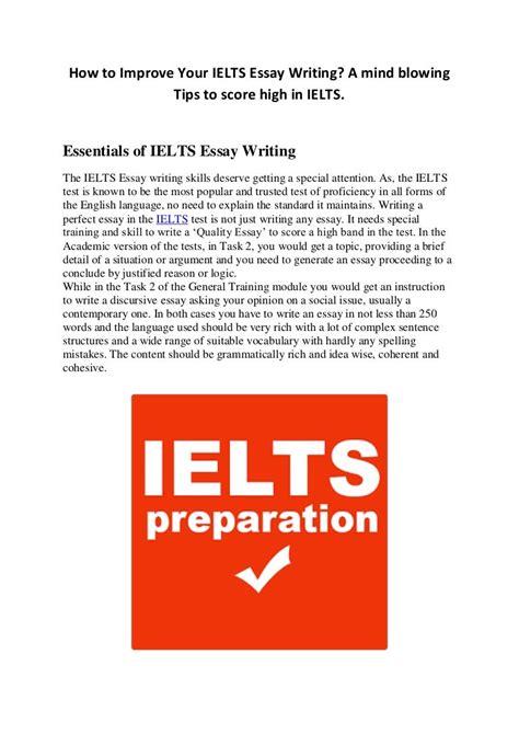 How To Improve Your Ielts Essay Writing A Mind Blowing Tips To Score