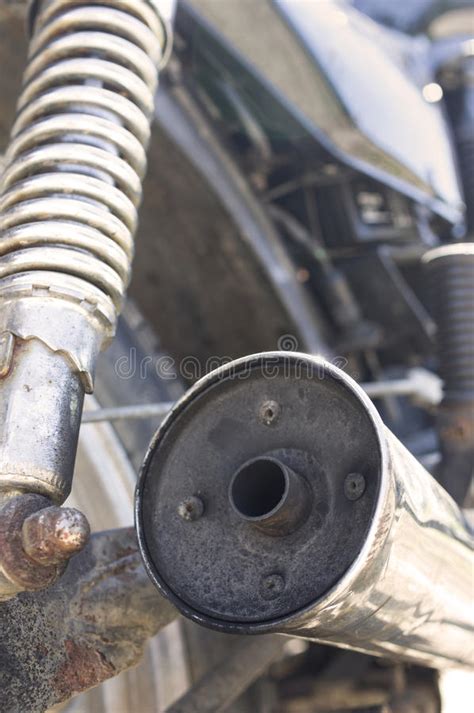 Motorcycle Exhaust Pipe Stock Image Image Of Closeup