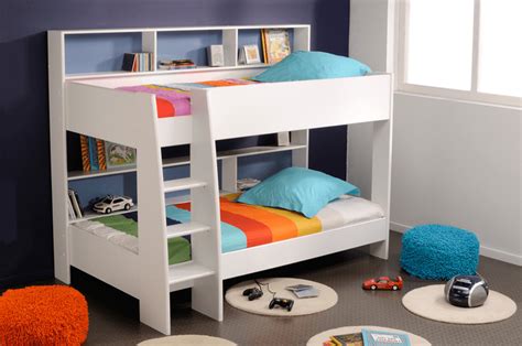 Lively Colorful Boys Room Space Saving Bunk Bed Designs