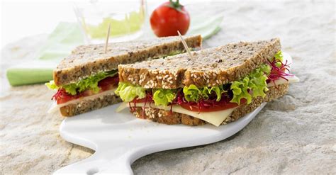 Lettuce Tomato And Cheese Sandwich On Whole Grain Bread Recipe Eat Smarter Usa
