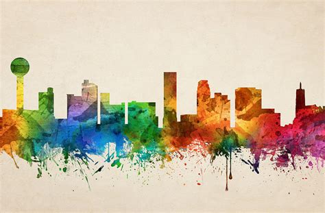 Knoxville Tennessee Skyline 05 Painting By Aged Pixel