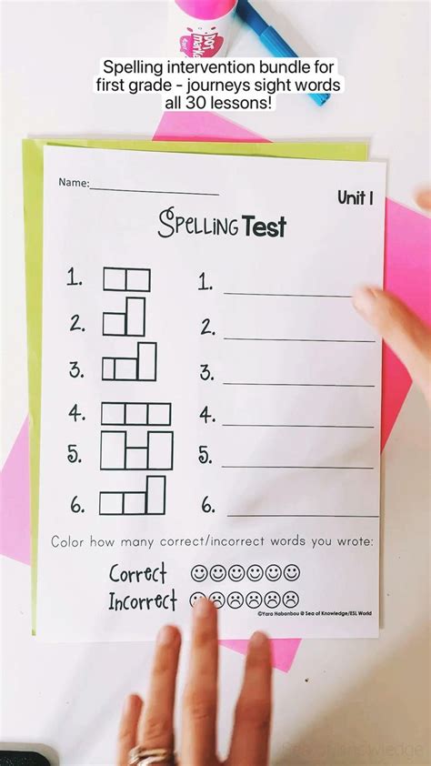 Spelling Intervention Bundle For First Grade Journeys Sight Words
