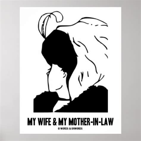 My Wife And My Mother In Law Gestalt Illusion Poster Zazzle