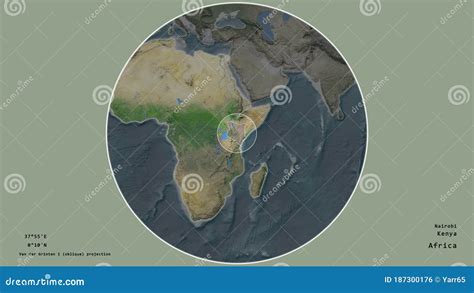 Kenya Satellite Localized Stock Illustration Illustration Of