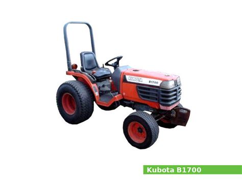 Kubota B1700 Utility Tractor Specs And Service Data