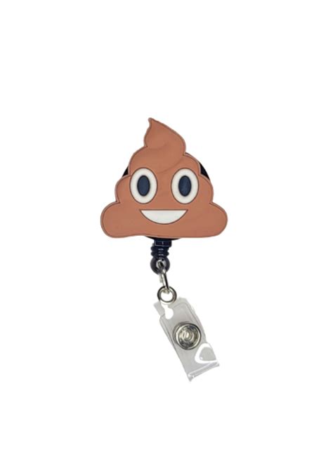 Poop Badge Reel Retractable Handmade Id Holder Etsy