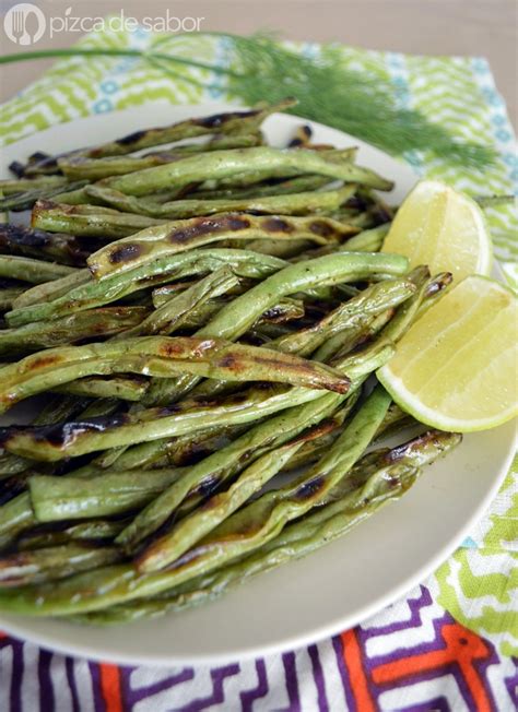 Ejotes A La Parrilla Vainas O Vainitas Pizca De Sabor