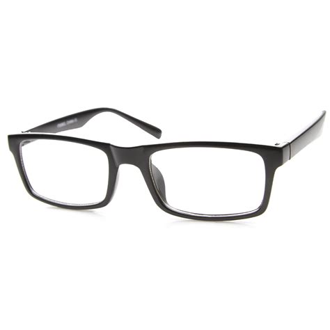 Dapper Rectangle Rx Optical Clear Lens Glasses Zerouv