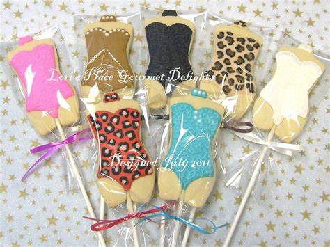 Lingerie Cookies Sexy Torso Cookie Pops 1 Dozen