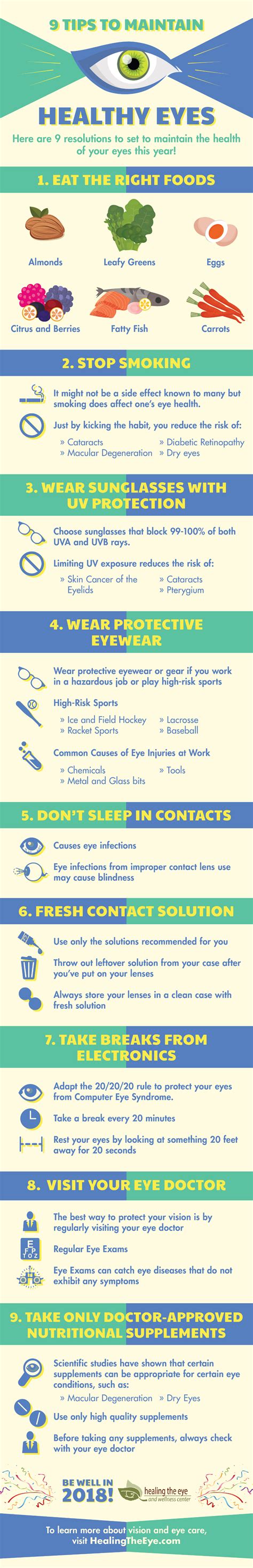 9 Key Methods To Keep Your Eyes Healthy Infographic Infographic