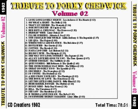Tribute To Porky Chedwick Vol 02 Back Dmt Img Host