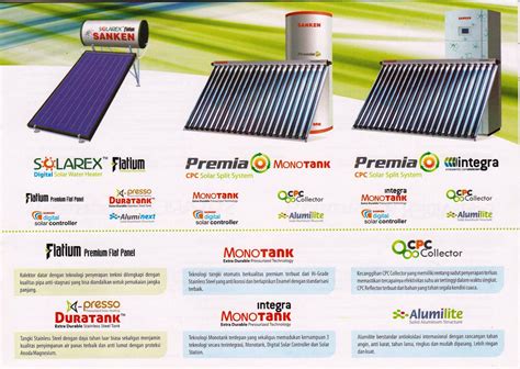 Mulai dari sumber listrik, gas, uap hingga tenaga surya. PEMANAS AIR TENAGA SURYA / MATAHARI SANKEN ELECTRONIC ...