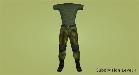 Military Uniform 3d Model 49 Fbx C4d Max Ma 3ds Dae Obj Free3d