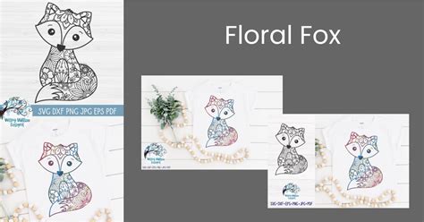 Floral Fox Svg Fox Mandala Svg Cut File Masterbundles