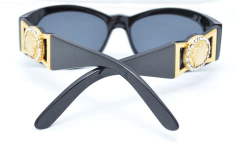 Vintage Gianni Versace Gold Medusa Sunglasses Mod 424crhcol852bk At