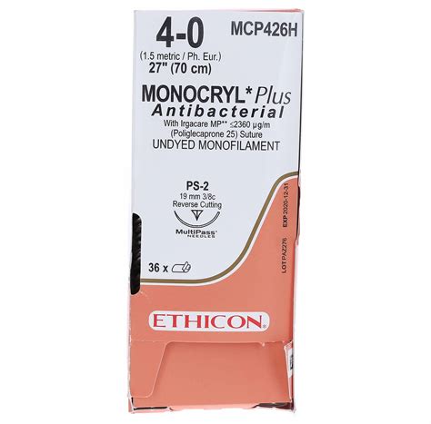 Farmaconal Ethicon Suturas Monocryl Plus 4 0