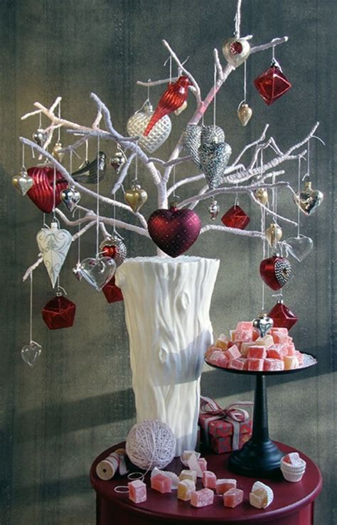 Cool 48 Brilliant Valentine Tree Decoration Ideas White Christmas Tree