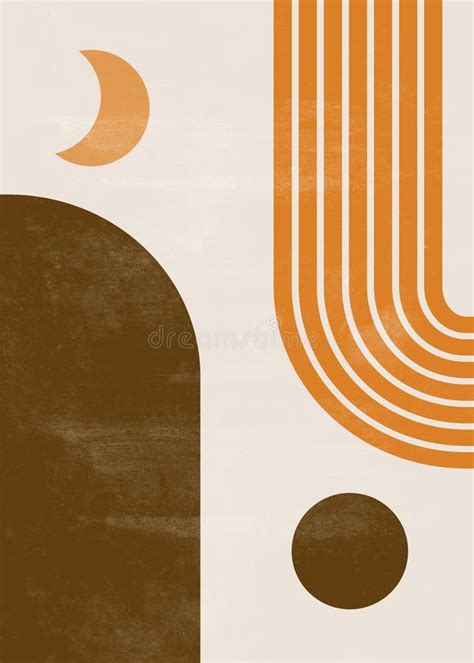 Abstract Sun Moon Print Boho Minimalist Printable Wall Art Geometric
